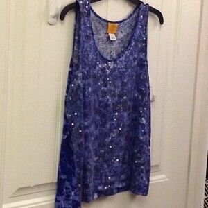 333) Ruby Road Women's Sz PL Royal/Black Sequin EUC